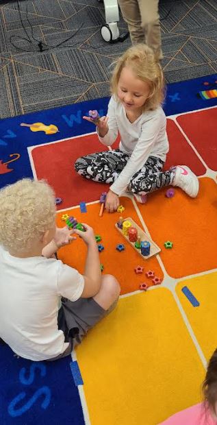 Ms. Confer's students working as a team